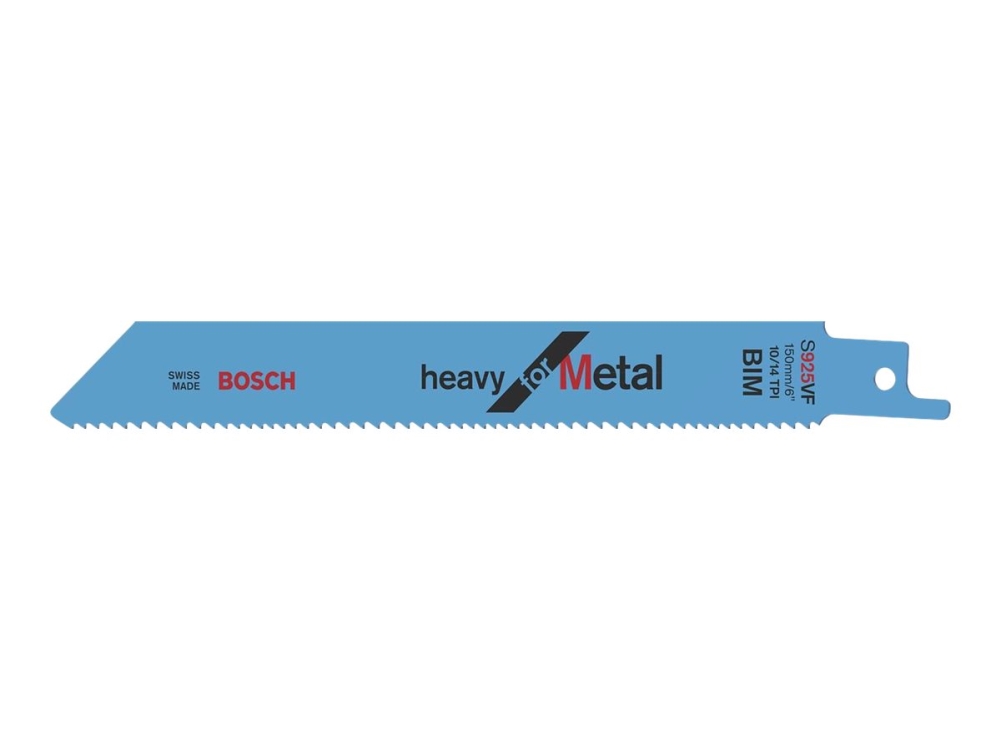 Bosch heavy for Metal S 925 VF - Sågblad - för rör, bladmetall, profiler - 5 delar - längd: 150 mm - bredd: 19 mm