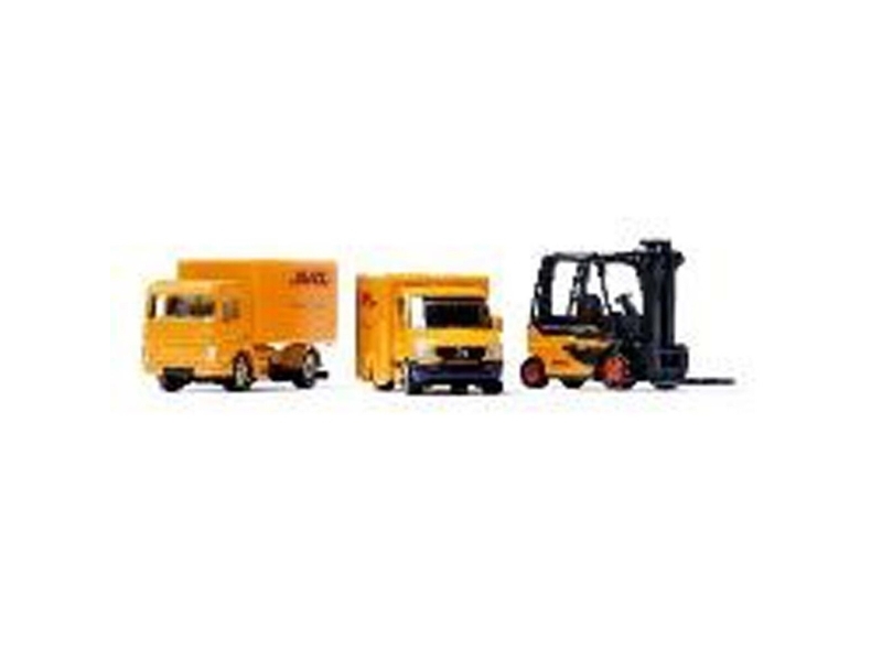 Siku 6335, Logistics Set, Vormontiert, Beide Geschlechter, Metall, Kunststoff, Dhl Logistics, 7 Stück(E)