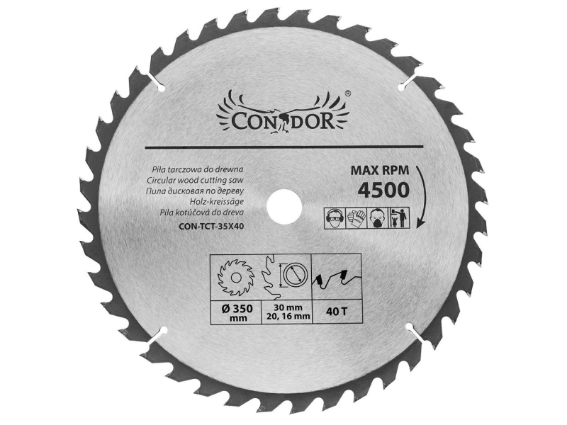 Pjovimo Diskas Medienai Condor Con-Tct-3504 350 Mm Z40