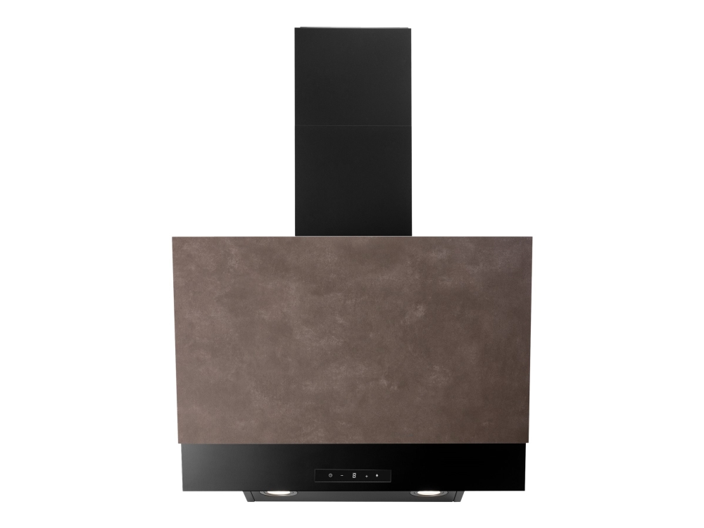 EICO Udine 60 - Kåpa - vinklad skorsten - bredd: 60 cm - djup: 42.9 cm - extraktion och återcirkulation (med extra extraktions- och återcirkulationskit) - med inbyggd motor - sten | Vitvaror - Köksfläktar - Vägghängda | GameStuff