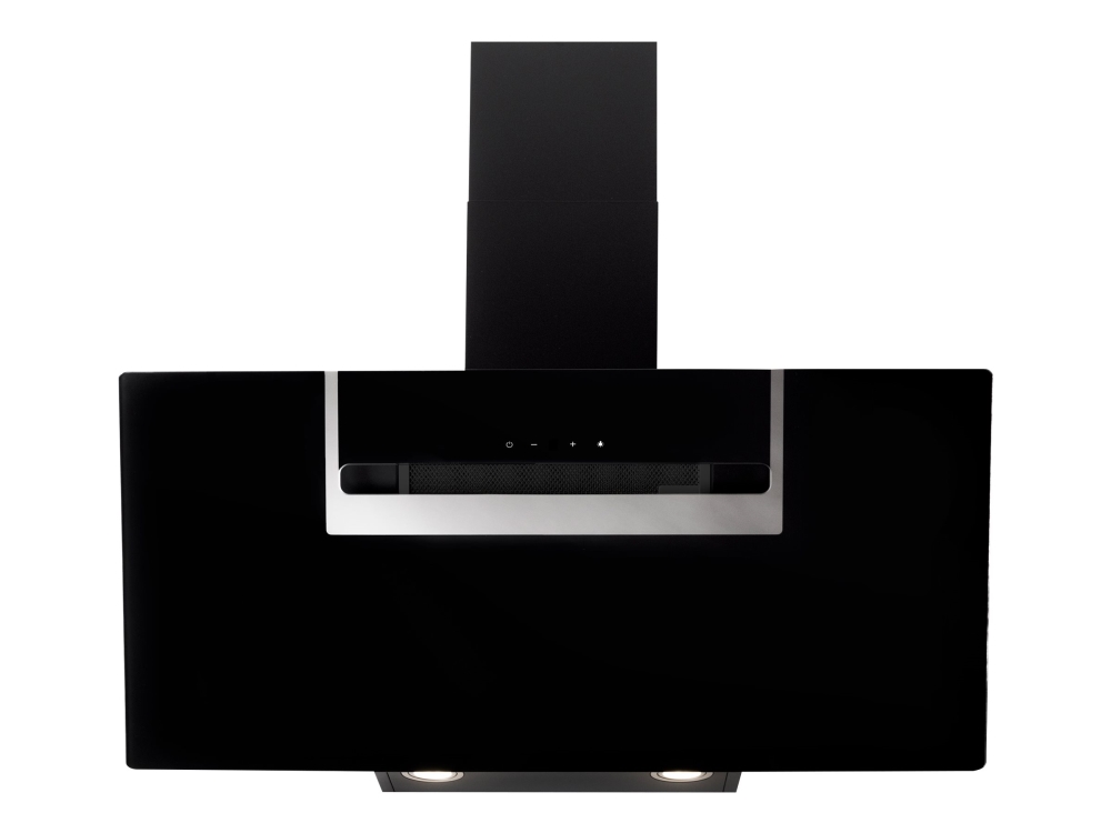 EICO Ancona 80 N - Panser - skorsteinvinklet - bredde: 80 cm - dybde: 42.2 cm - resirkulering - med intern motor - svart glass