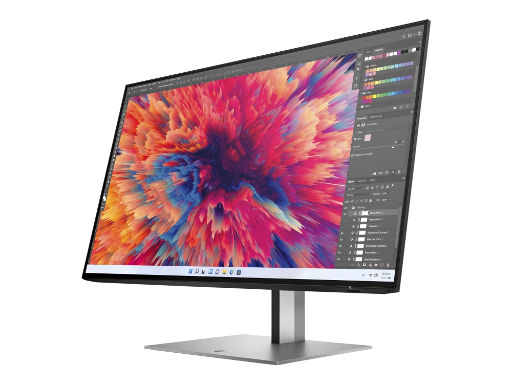 Hp Z24q G3 - Led-Skærm - 23.8" - 2560 X 1440 Qhd @ 90 Hz - Ips - 400 Cd/M² - 1000:1 - 5 Ms - Hdmi, Displayport - Sort, Sølv (Stander) - Smart Buy