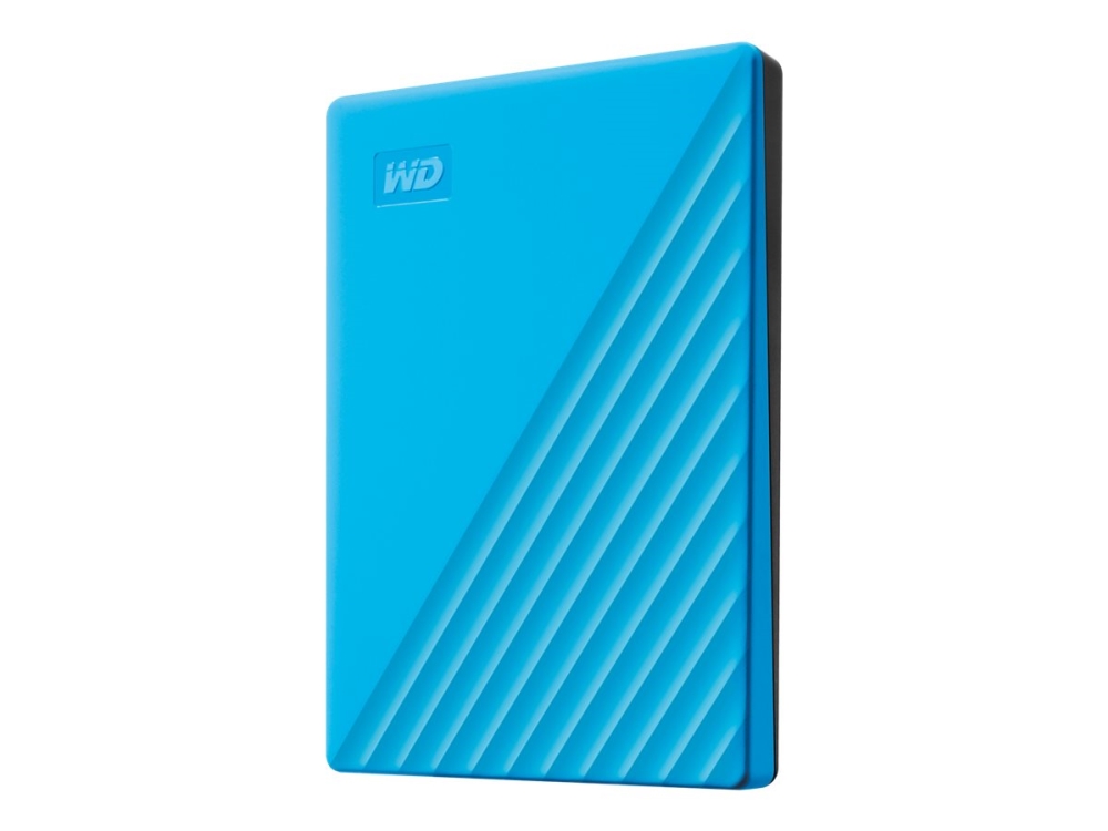 Wd My Passport Wdbyvg0020bbl Harddisk Krypteret 2 Tb Ekstern Bærbar Usb 3.2 Gen 1 256 Bit Aes Blå