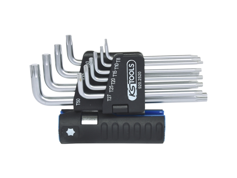 Ks Tools 920.2520, T-Håndtag Unbrakonøglesæt, 10 Stk, T-Håndtag Med Kort Arm, Krom-Vanadium-Stål, 500 G