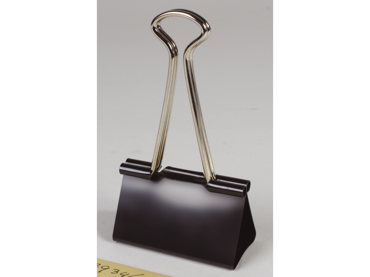 Pappersklämma stål BNT svart 40 mm foldback 12 st/fp. | Kontorsmaterial - Kontorstillbehör - Papper clips | GameStuff