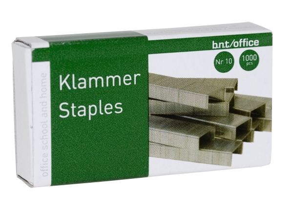 Stickn Heftklammern Nr. 10 Für Office (Bnt/Office) Verzinkt 1000 Stk./Pack (1000 X 5 Packungen)