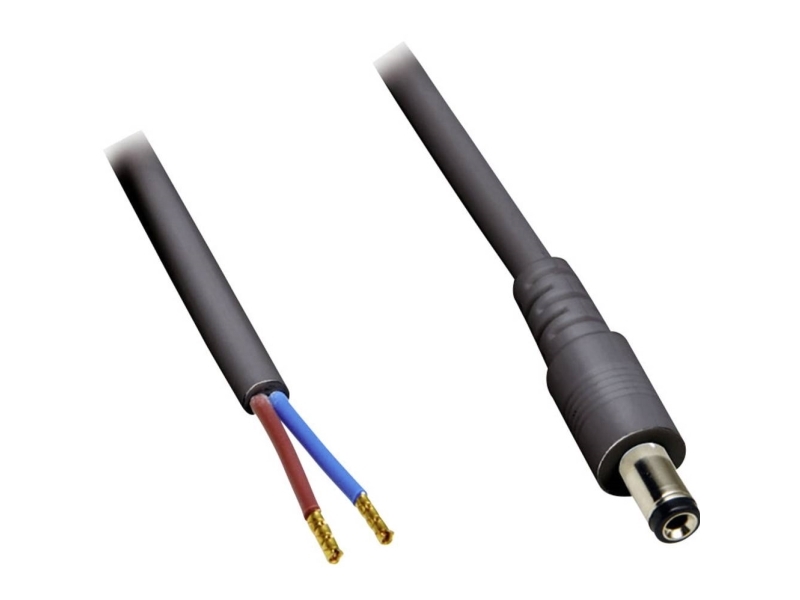 Bkl Electronic Lavvoltstilslutningskabel Lavspændingsstik - Åben Ende 5.50 Mm 2.10 Mm 1.00 M 1 Stk