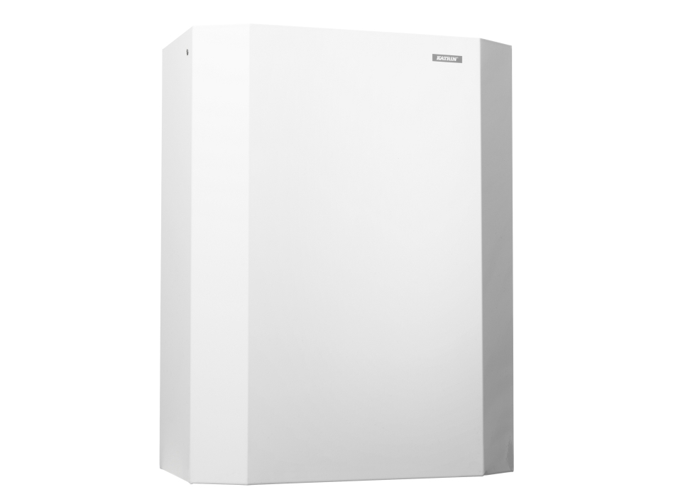 Papierkorb Katrin 25 Ltr Metall Weiß Für Wandmontage, 1 Stück