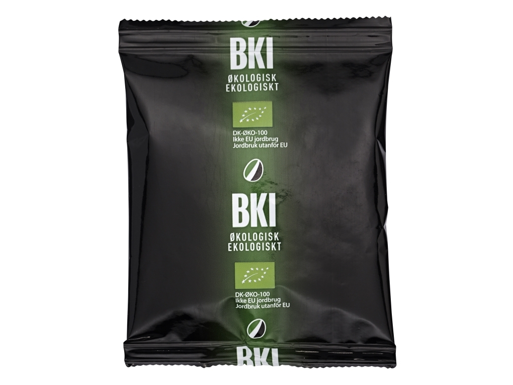 Kaffe BKI økologisk filterkaffe 75g portionsposer - (karton á 100 stk.) | Catering - Drycker - Kaffe och kaffebönor | GameStuff