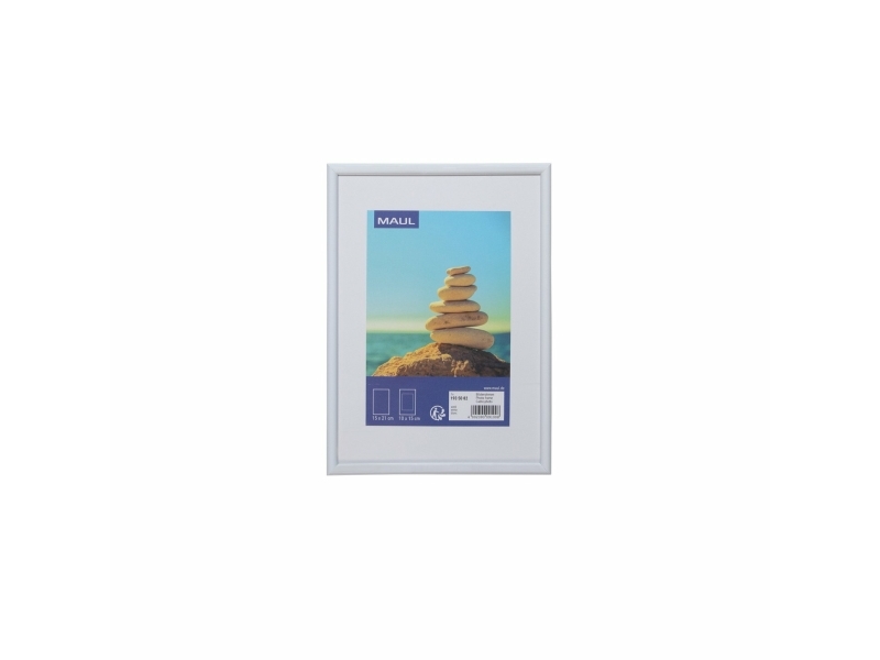 Maul 1935002, Enkelt Billedramme, Mdf, Plast, Polykarbonat (Pc), Hvid, Bord, 15 X 21 Cm, Rektangulær