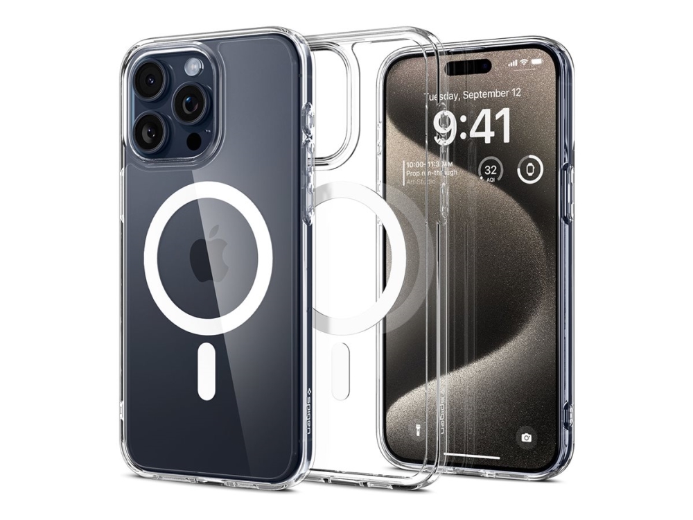 Spigen Acs06576, Cover, Apple, Phone 15 Pro Max, 17 Cm (6.7"), Weiß