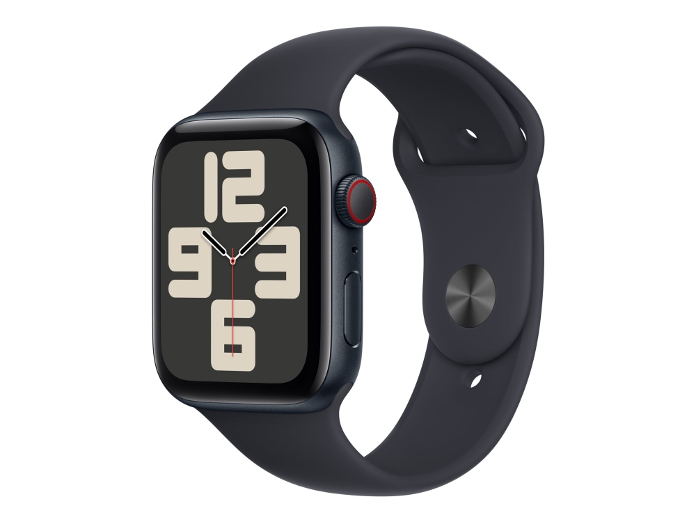 Apple Watch Se Gps + Cellular 44Mm Midnight Aluminium Case With Midnight Sport Band - M/L (Mrh83qf/A)