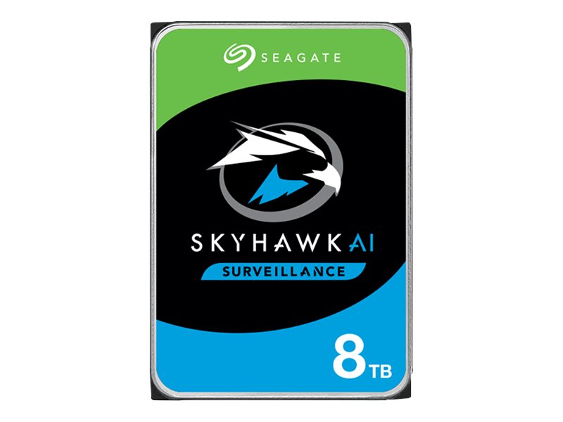 Seagate Skyhawk Ai St8000ve001 Hårddisk 8 Tb Intern 3 5  " Sata 6 Gb/s Buffert: 256 Mb Med 3 Års Seagate Rescue Data Recovery