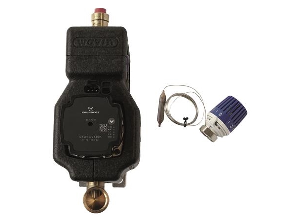 Wavin Parallel Shunt 1" Isoleret, Med Grundfos Upm3hy15-70 Hybrid Pumpe