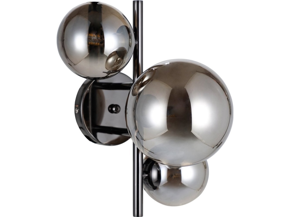 Italux Wandleuchte Canello Wl-406007-3A-Bcr Chrom/Schwarz