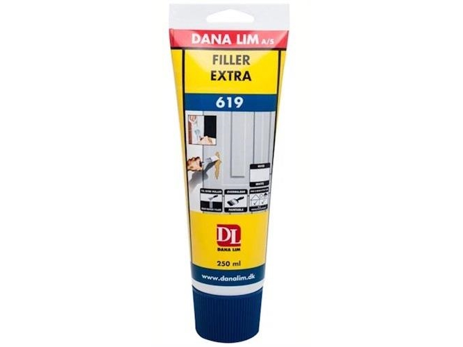 Dana Lim Filler Extra 619 - 250Ml Acrylspartelmasse Til Dybe Huller (Op T/20Mm)