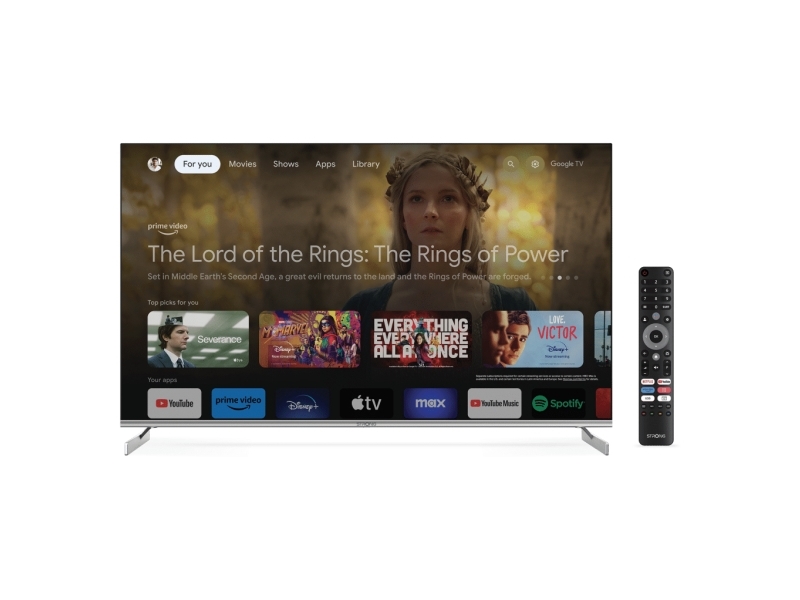 Strong Srt 50Uf8733, 127 Cm (50 Zoll), 3840 X 2160 Pixel, Qled, Smart Tv, Wlan, Metallisch, Silber