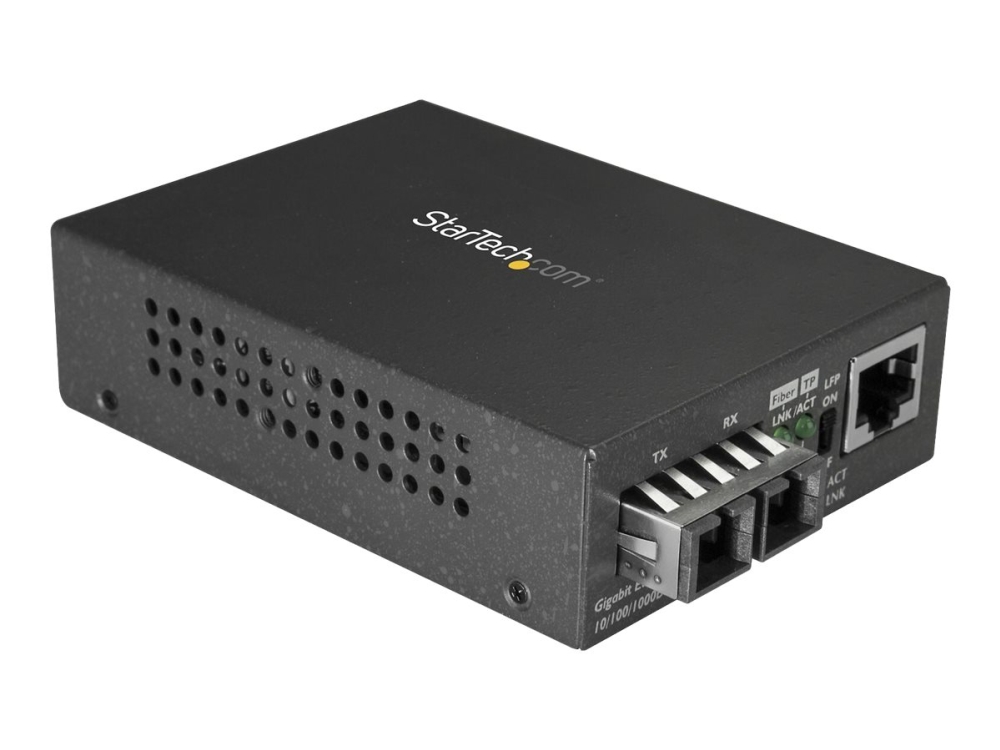 Startech.Com Singlemode Sc Fiber Media Converter For 10/100/1000 Network, 10Km, Gigabit Ethernet, 1310Nm, W/ Auto Negotiation, Gigabit Ethernet