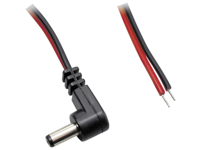 Bkl Electronic Lavvoltstilslutningskabel Lavspændingsstik - Åben Ende 5.50 Mm 2.10 Mm 5.00 M 1 Stk