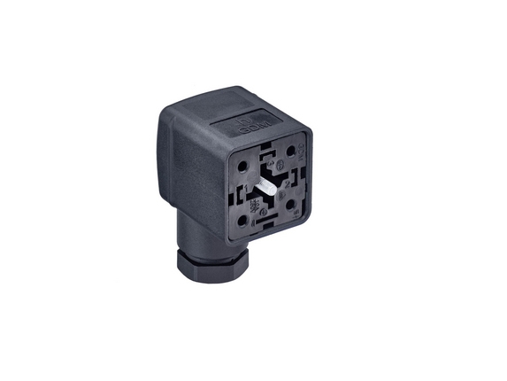 Belden 934888100, GDM, Svart, Honkoppling, Vinklad, IP65, 230 V | Anslutningar för ventilpluggar | GameStuff