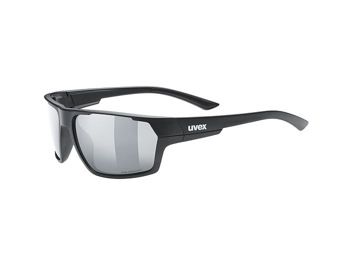 Uvex sportstyle 233 P, Monikäyttöurheilulasit, Unisex, Kokonainen kehys, Musta, Musta, Hopea