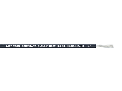 Lapp ÖLFLEX HEAT 125 SC, Sort, polyolefin, 38,4 kg/km, 49 kg/km, 4000 V, 4 mm²