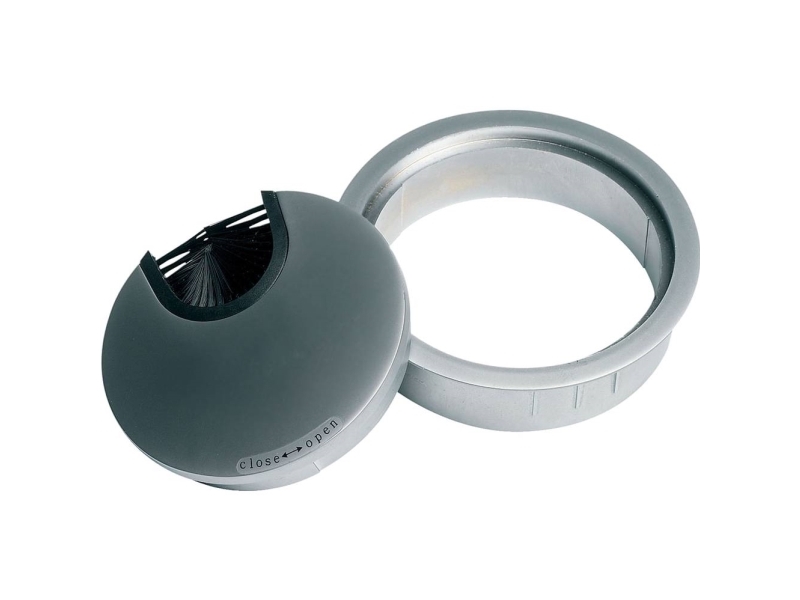 SCHNEIDER ELECTRIC Bordgennemføringsflange CBL-G1 Ø65 mm, højde 24 mm støbt todelt  med fals som overlapper hullet (Ø59-60 mm)i bordpladen aluminium