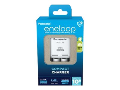 Panasonic Eneloop Basic Bq-Cc50 - Batterieladegerät - (Für 2Xaa/Aaa) 2 X Aa Typ - Nimh - 2000 Mah (Europlug)