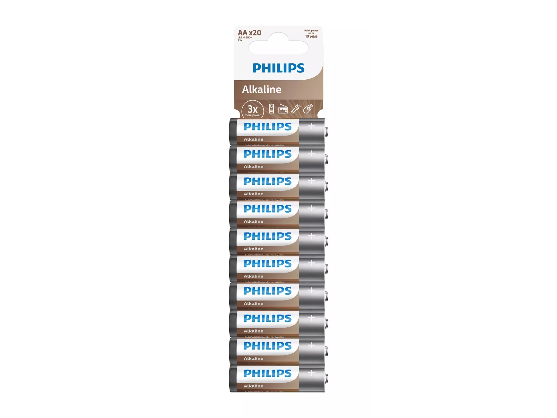 Philips Power Alkaline Lr6p20t - Batteri 20 X Aa Type - Alkalisk
