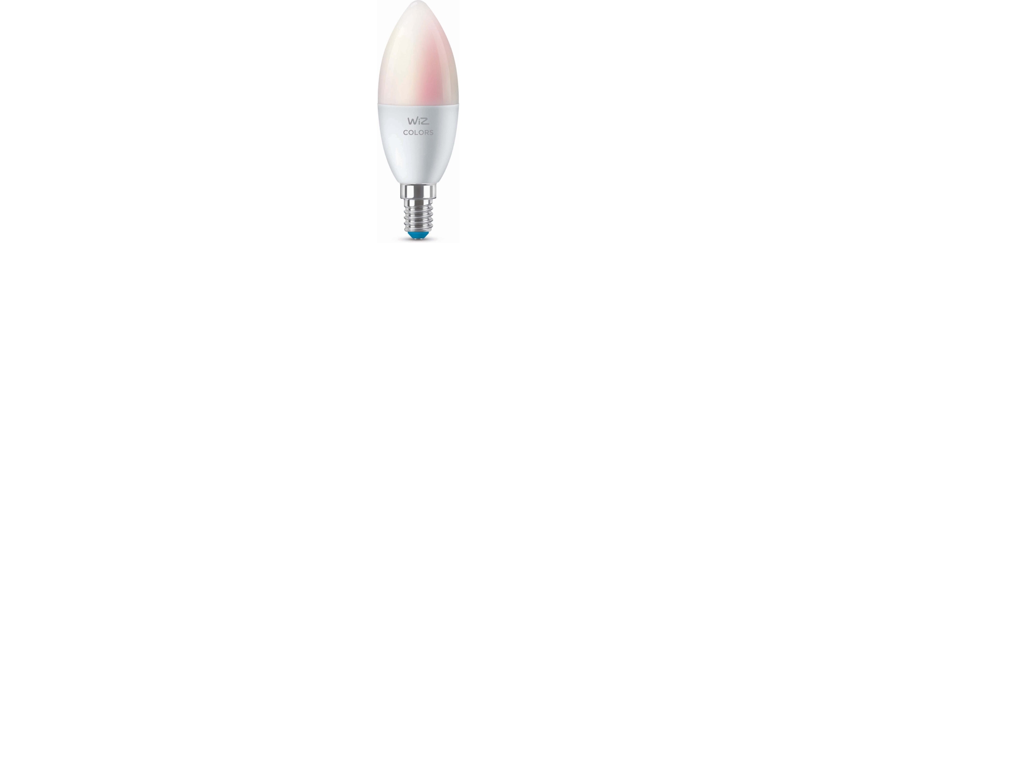 Wiz Candle Lamp - Smart Led Lighting - Coloured And White Light - E14 - 40W - Frosted - Wi-Fi