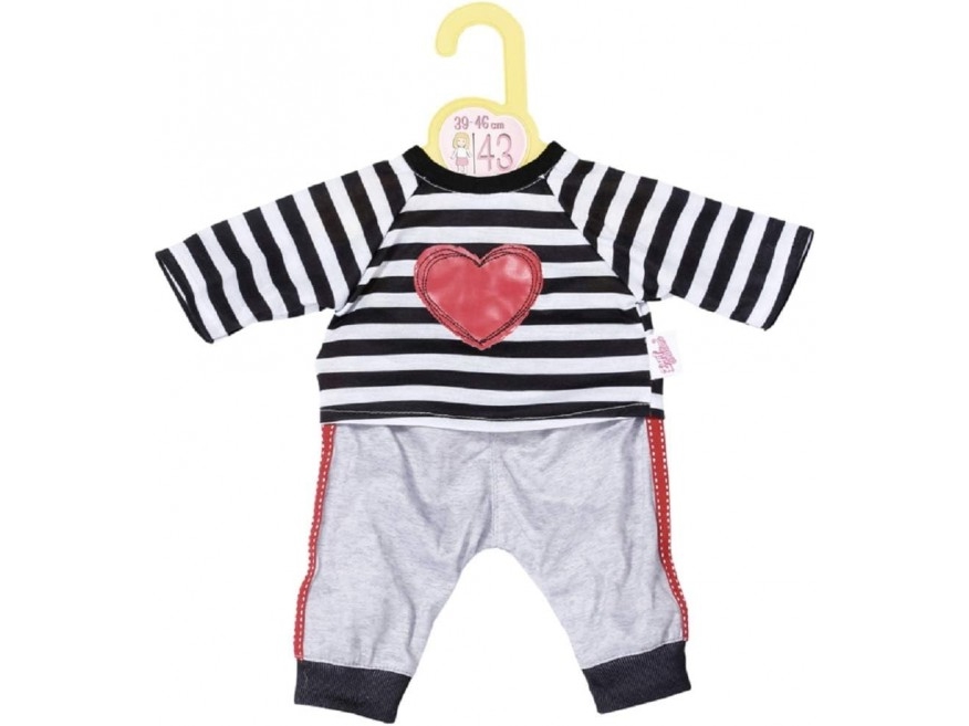 Zapf Outfit Dolly Gestreifte Sportbekleidung Mode Für Baby Born Puppe