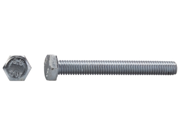 Dresselhaus 4001796162619 Bolt Galvaniseret Metal M10 Fuld Tråd Sekskanthoved Metallic