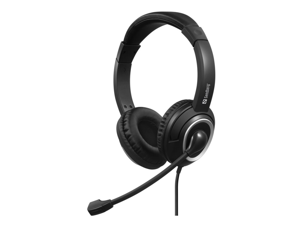 Sandberg Usb-C Chat Headset, Kabelgebunden, Büro/Callcenter, 20 - 20000 Hz, 180 G, Kopfhörer, Schwarz