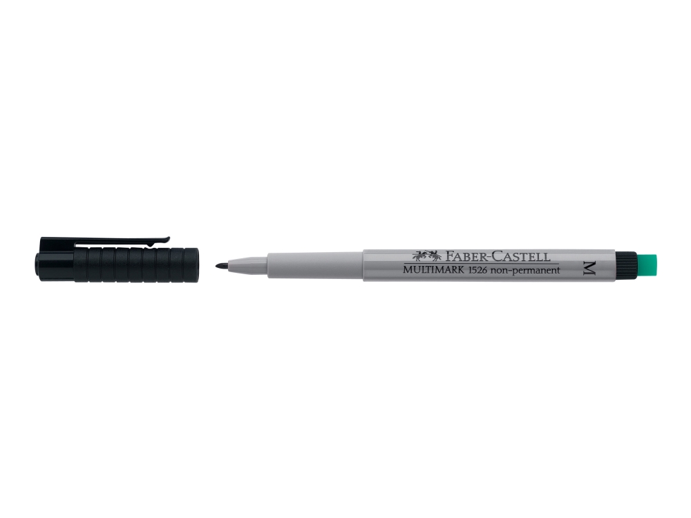 Faber-Castell MULTIMARK 1526 - Markør - ikke-permanent - sort - 1 mm - medium - med viskelæder