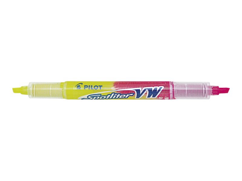 Pilot Spotliter Vw Begreen - Dobbelt-Spids Highlighter - Fluorescerende Gul, Fluorescerende Pink - 1-3.3 Mm - Medium