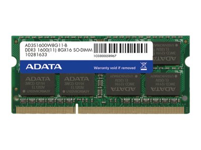 Adata Premier Series Ddr3l Modul 8 Gb So Dimm 204 Pin 1600 Mhz / Pc3l 12800 Cl11 1.35 V Ikke Bufferet Ikke Ecc