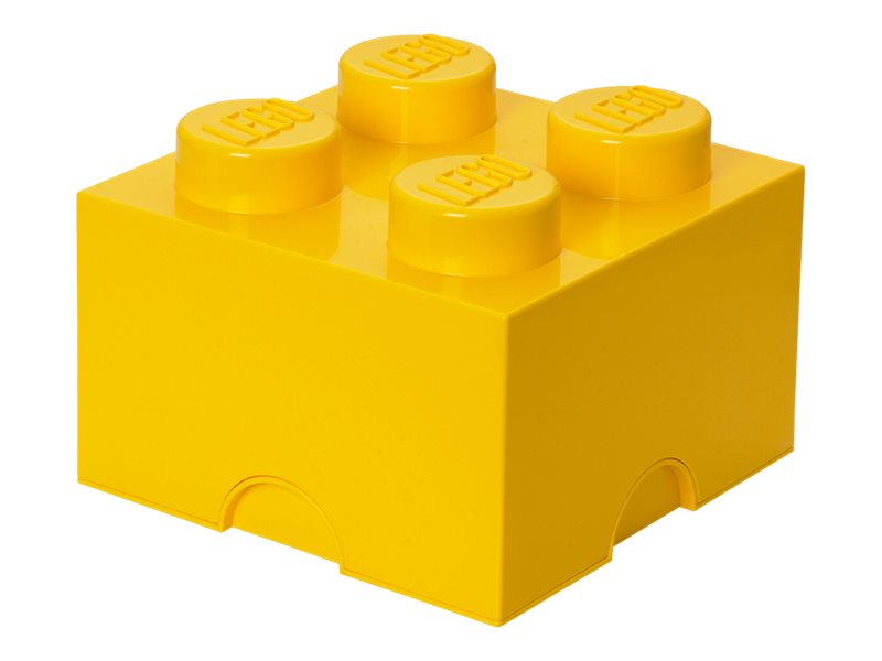 Se Lego Storage Brick 4 - Opbevaringsboks - Klargul hos Computersalg.dk