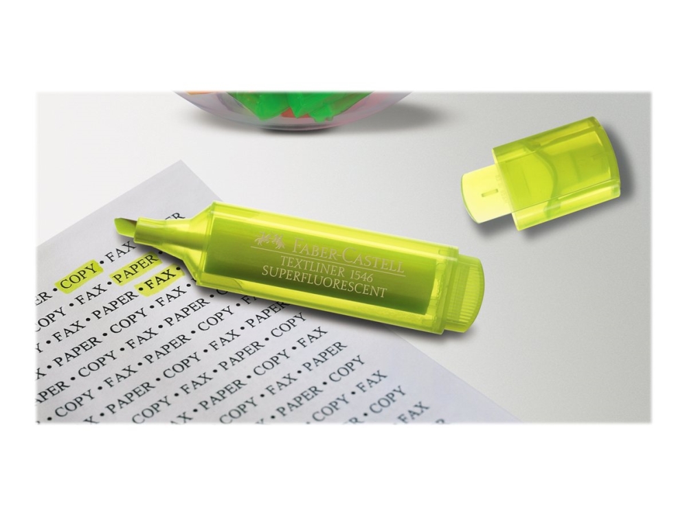 Faber-Castell Textliner 1546 Superfluorescent - Highlighter - Fluorescerende Blå, Fluorescerende Gul, Fluorescerende Pink, Fluorescerende Violet - Va