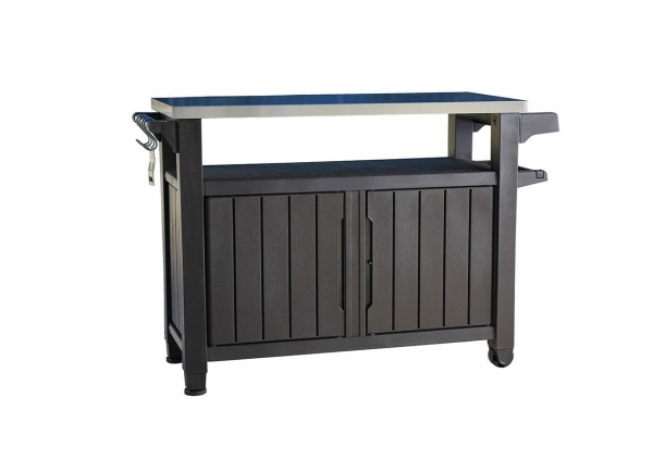 Keter Grilltisch Edelstahlplatte Einheit Xl 207L Braun