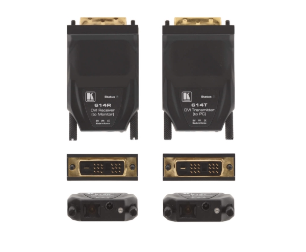 Kramer Electronics 614R/T(SET)/US, 1920 x 1200 pixel, AV sender & modtager, 500 m, Ledningsført, Sort