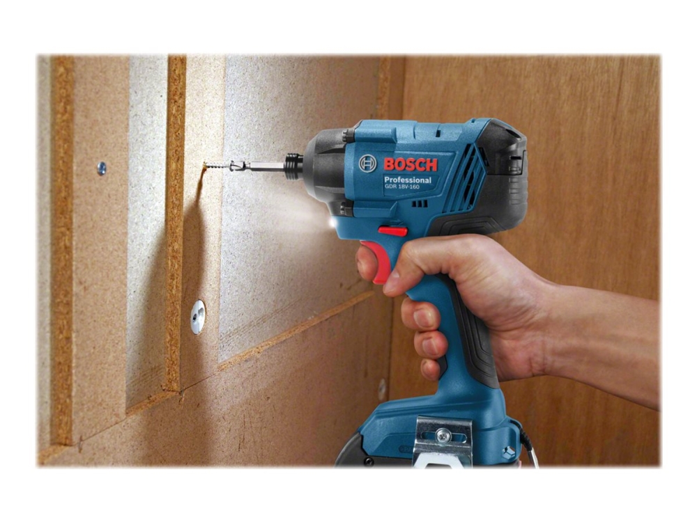 Bosch Light Series GDR 18V-160 Professional - St&ouml;tdrivare - sladdl&ouml;s - 1/4-tums hexuttag - 160 N&middot;m - inget batteri - 18 V - SOLO