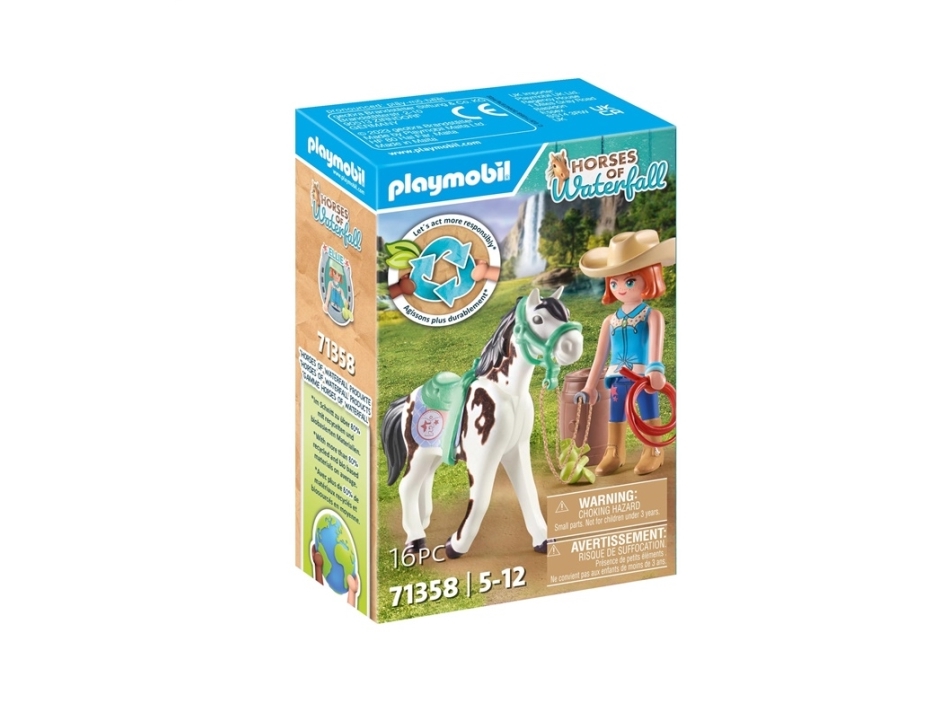 Playmobil Horses Of Waterfall Ellie & Sawdust Mit Westernübung, Bauernhof, 5 Jahr(E), Mehrfarbig