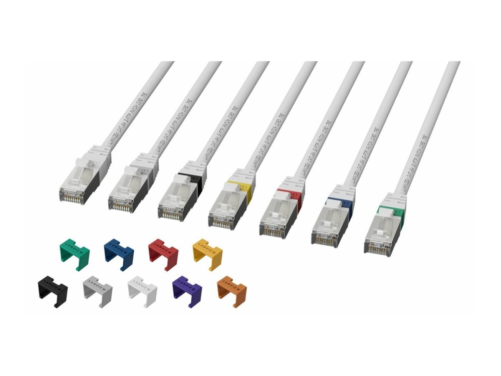 Lanview Lv-Sftp6a01w, 1 M, Cat6a, S/Ftp (S-Stp), Rj-45, Rj-45, Weiß