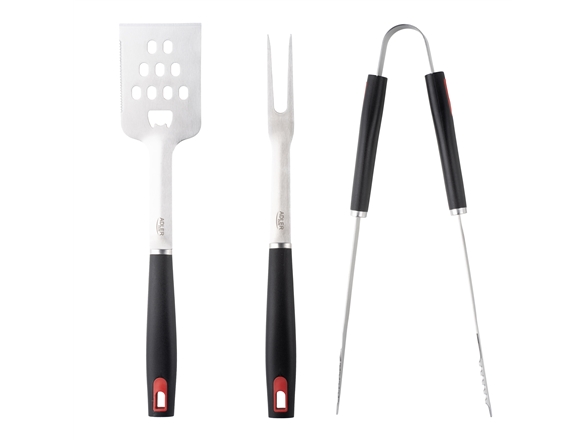 Adler | Grillbesteck-Set Mit Tragetasche | Ad 6727 | Grillbesteck-Set | 4 Teile | Edelstahl/Blau