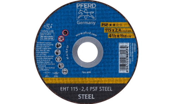PFERD 61730026, Klippskiva, Stål, 11,5 cm, Varje varumärke, Platt i mitten, 2,22 cm | Verktyg & Verkstad - Handverktyg - Tillbehör til Handverktyg | GameStuff