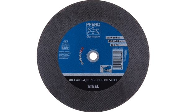 Pferd Cut-Off Wheels For Chopsaws (Chopsaw) Sg Chop Hd Steel, 40 Cm, 10 Stk