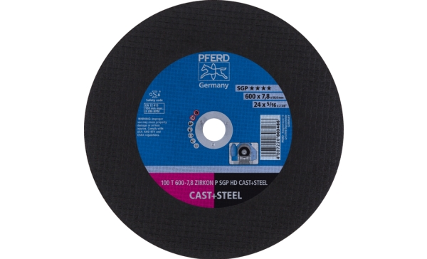 Pferd Stationary Cut-Off Wheels Zirkon Sgp Hd Cast+Steel, 5 Stk