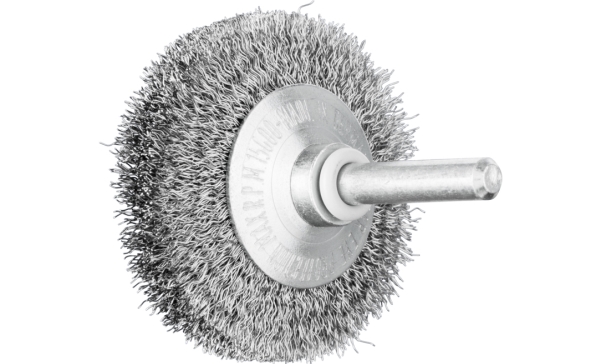 Pferd Bevel Brushes Crimped Shank-Mounted, Stål