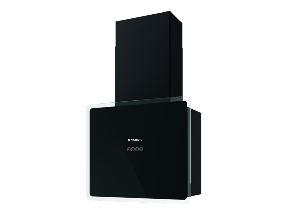 Faber Glam-Fit 55 BK - Kåpa - skorsten - bredd: 54.8 cm - djup: 22.5 cm - utsug och återcirkulering (-) - med inbyggd motor - svart | Vitvaror - Köksfläktar - Vägghängda | GameStuff