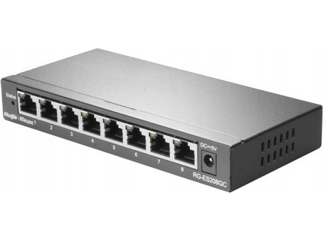 Ruijie Networks Rg-Es208gc Netzwerk-Switch Managed L2 Gigabit Ethernet (10/100/1000) Grau (Rg-Es208gc)